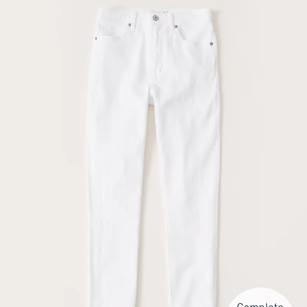 Abercrombie High Rise Super Skinny Jeans White